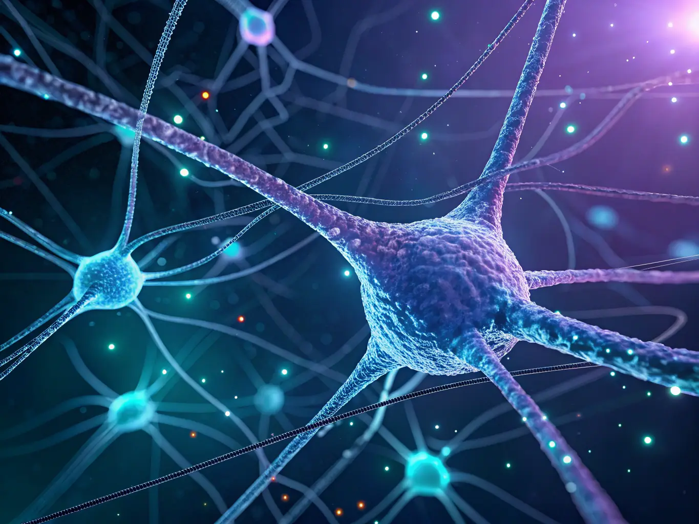 A digital rendering of interconnected data nodes, representing the seamless integration and data management capabilities of InDigital Canvas's AI solutions.